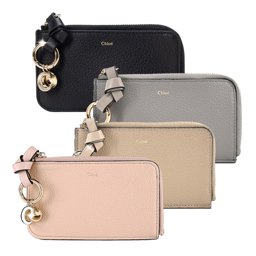 CHLOE 蔻依ALPHABET C LOGO 小牛皮卡片/零錢包(任選) - PChome 24h購物