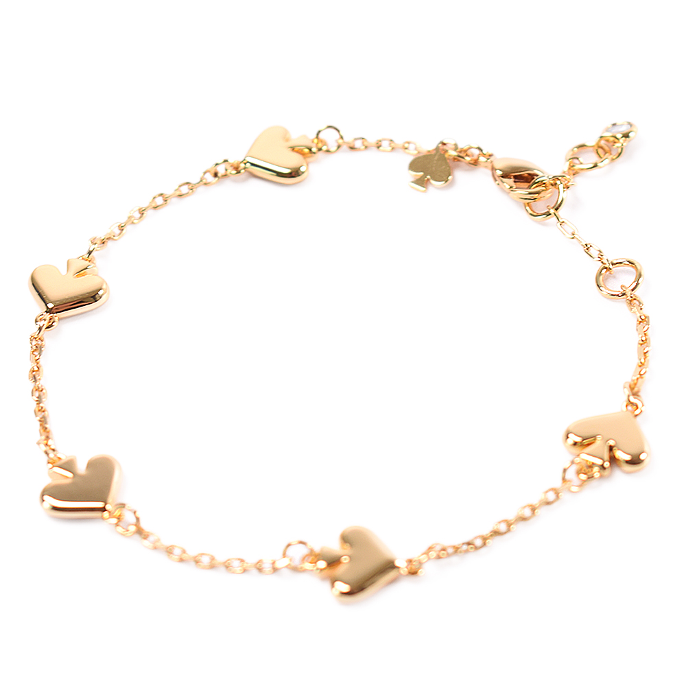 Kate Spade 心連心手鍊-金色