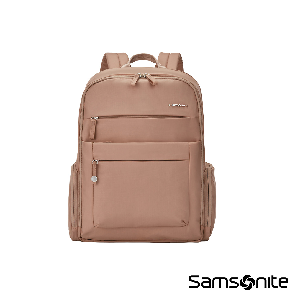 Samsonite 新秀麗 MOVE 4.0 經典時尚輕量筆電後背包/女包/雙肩包/通勤包/電腦包14.1吋(杏仁米)