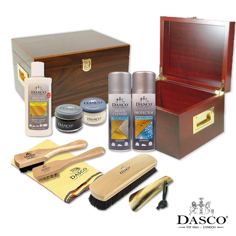 DASCO 伯爵 7550豪華皮革保養禮盒 皮鞋保養 皮革保養 皮革清潔 補色保養鞋油 皮革保養乳 防水噴霧