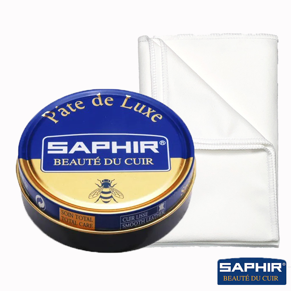 SAPHIR 莎菲爾 皮革亮光蠟 附超細纖維布
