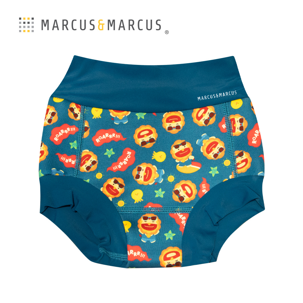 MARCUS & MARCUS 嬰幼兒彈性游泳尿布褲-獅子(尺寸S/0-3M)