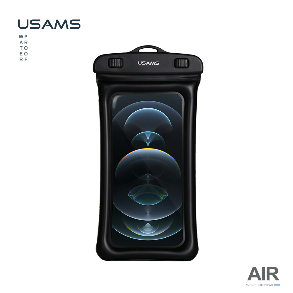氣囊防水袋 手機防水套 防水手機套 氣墊手機袋 水中可觸控 (酷黑色)