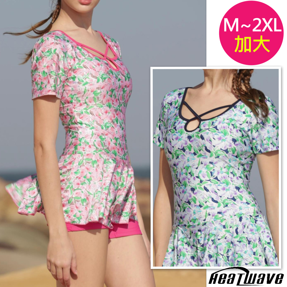 Heatwave 熱浪 加大連身萊克泳裝 花宴婀娜(M-2XL)477