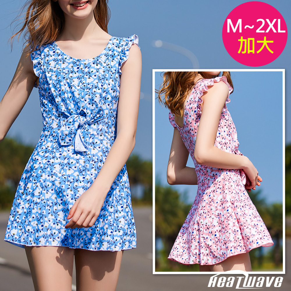 Heatwave 熱浪 加大泳裝 萊克連身裙 清秀花漾(M-2XL)610