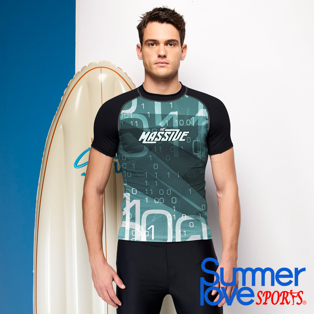 SUMMERLOVE 夏之戀 大男短袖衝浪裝上衣