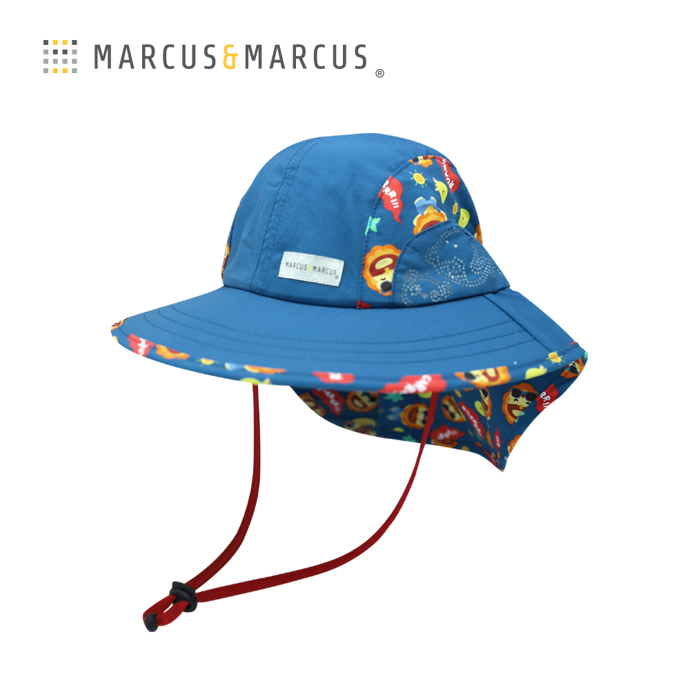 MARCUS & MARCUS 幼兒抗UV遮頸防曬帽-獅子