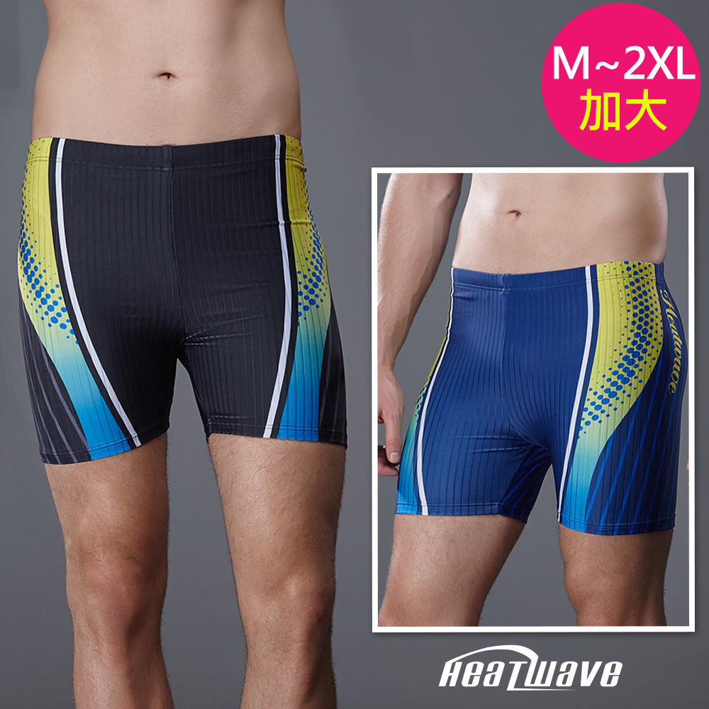 Heatwave 熱浪 加大泳褲 五分黑藍勁浪(M-2XL)400