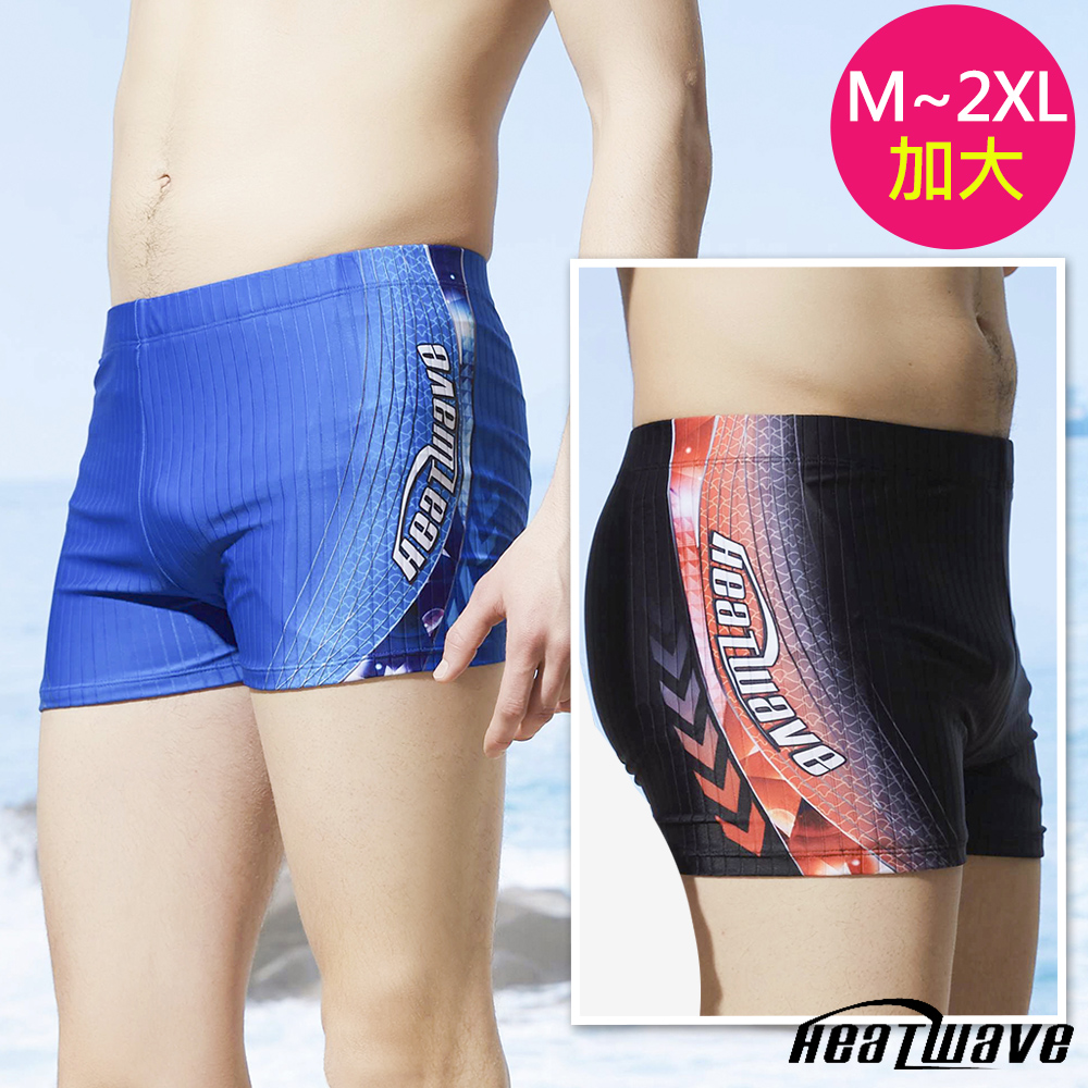 Heatwave 熱浪 加大泳褲 平口黑藍(M-2XL)291