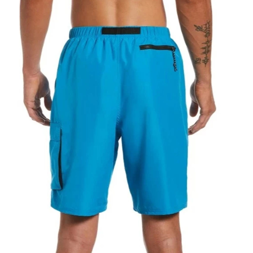 NIKE 耐吉 SOLID 成人男性九吋海灘褲 雷射藍 NESSB521-406