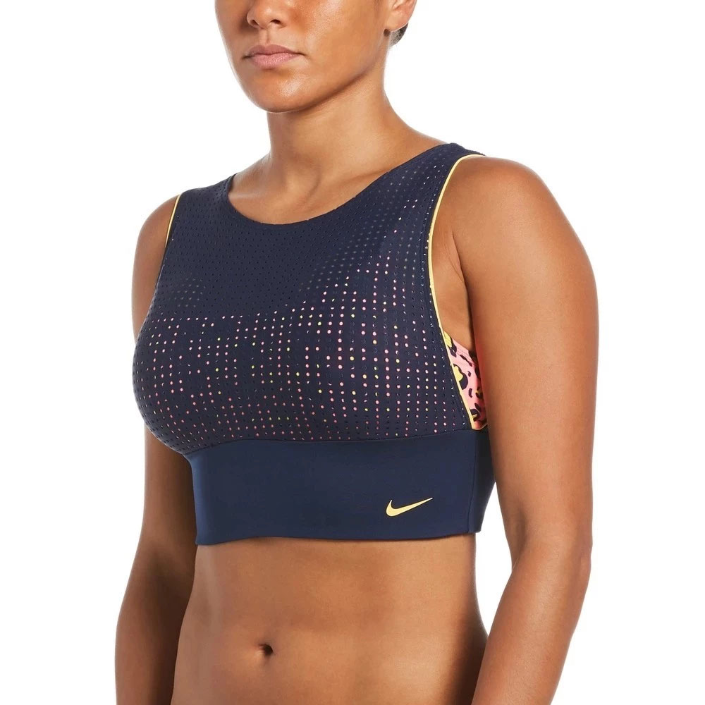 NIKE 耐吉 CHEETAH 成人女性兩件式短版上衣 解構藍 NESSB307-684