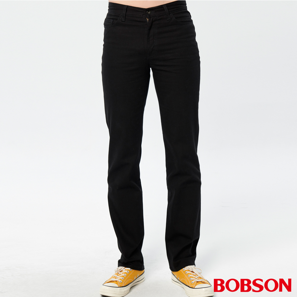 BOBSON 男款素面彈性直筒褲(1175-87 )