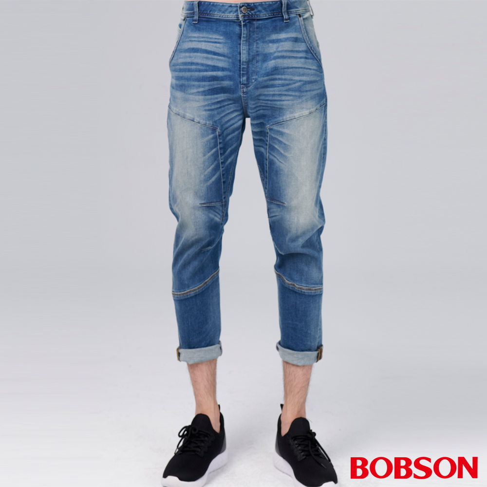 BOBSON 男款1971日本進口黑標窄管褲(BSH029-NS)