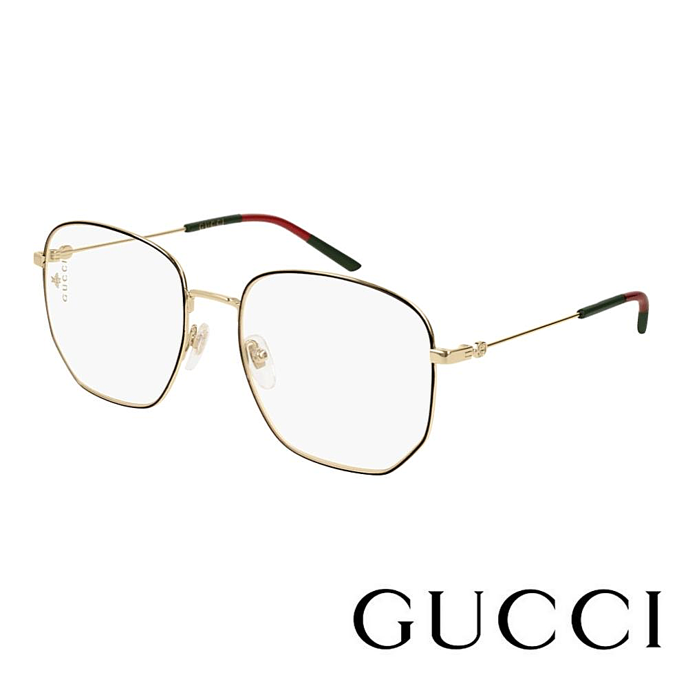 GUCCI 古馳】六角形金屬框光學眼鏡(GG0396O-001 熱賣暢銷款) - PChome