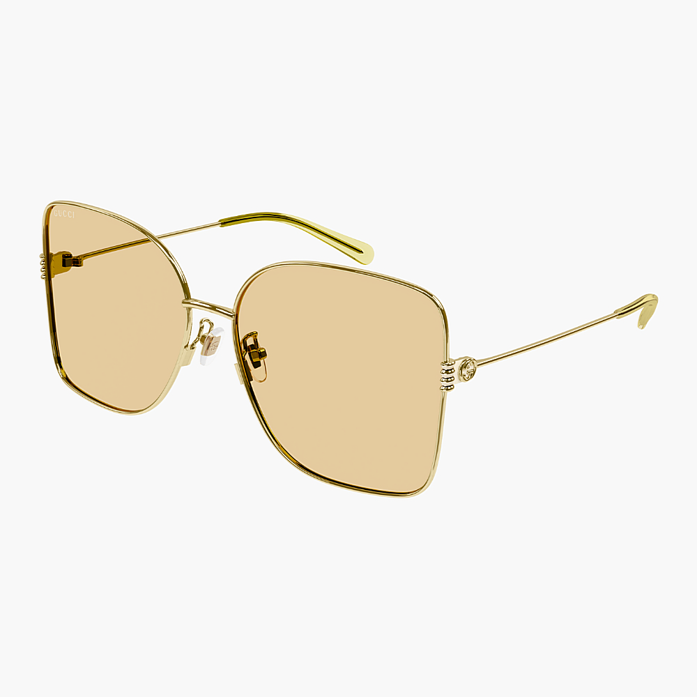 GUCCI 古馳 方形金屬太陽眼鏡(GG1282SA-005 GG LOGO系列)