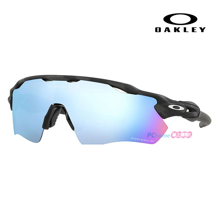 OAKLEY 奧克利 奧克力 Radar ev path 偏光墨鏡 OO9208 C0 38mm 釣魚 水上運動太陽眼鏡 黑框/藍水銀鏡片