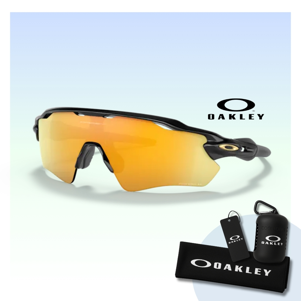 OAKLEY 奧克利 Radar ev path 運動偏光太陽眼鏡(OO9208-C9 Prizm 24k 偏光鏡片)