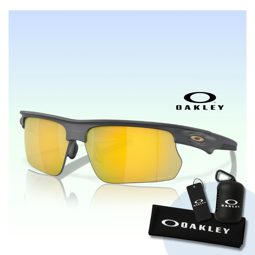 OAKLEY 奧克利 Bisphaera 運動偏光太陽眼鏡(OO9400-12 Prizm 24k 偏光鏡片)