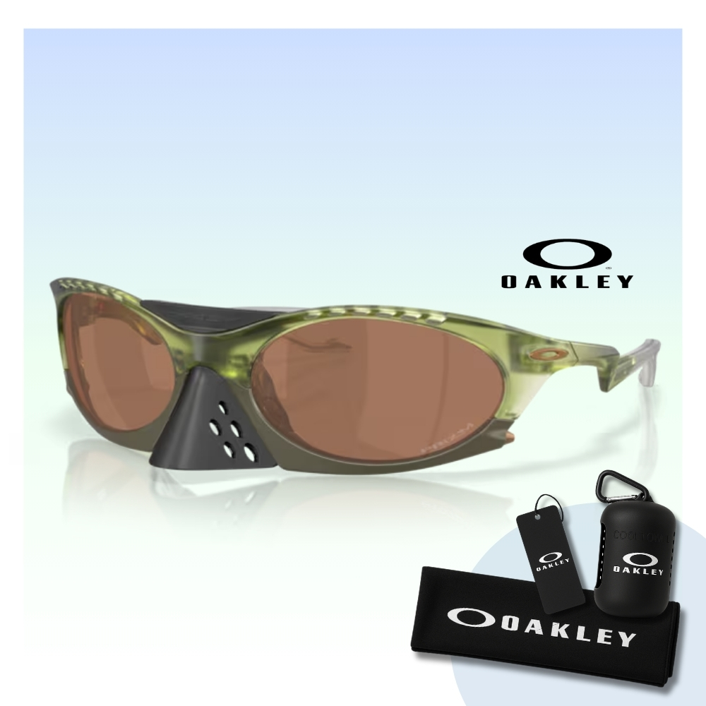OAKLEY 奧克利 Plantaris 可拆式鼻罩運動太陽眼鏡(OO9437-03 Prizm Tungsten 鏡片)