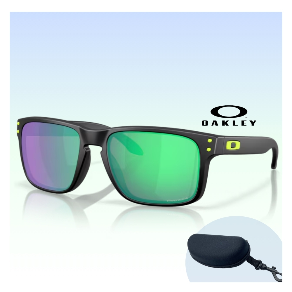 OAKLEY 奧克利 Holbrook 亞洲版 公路運動太陽眼鏡(OO9244-83 Prizm Road Jade 鏡片)