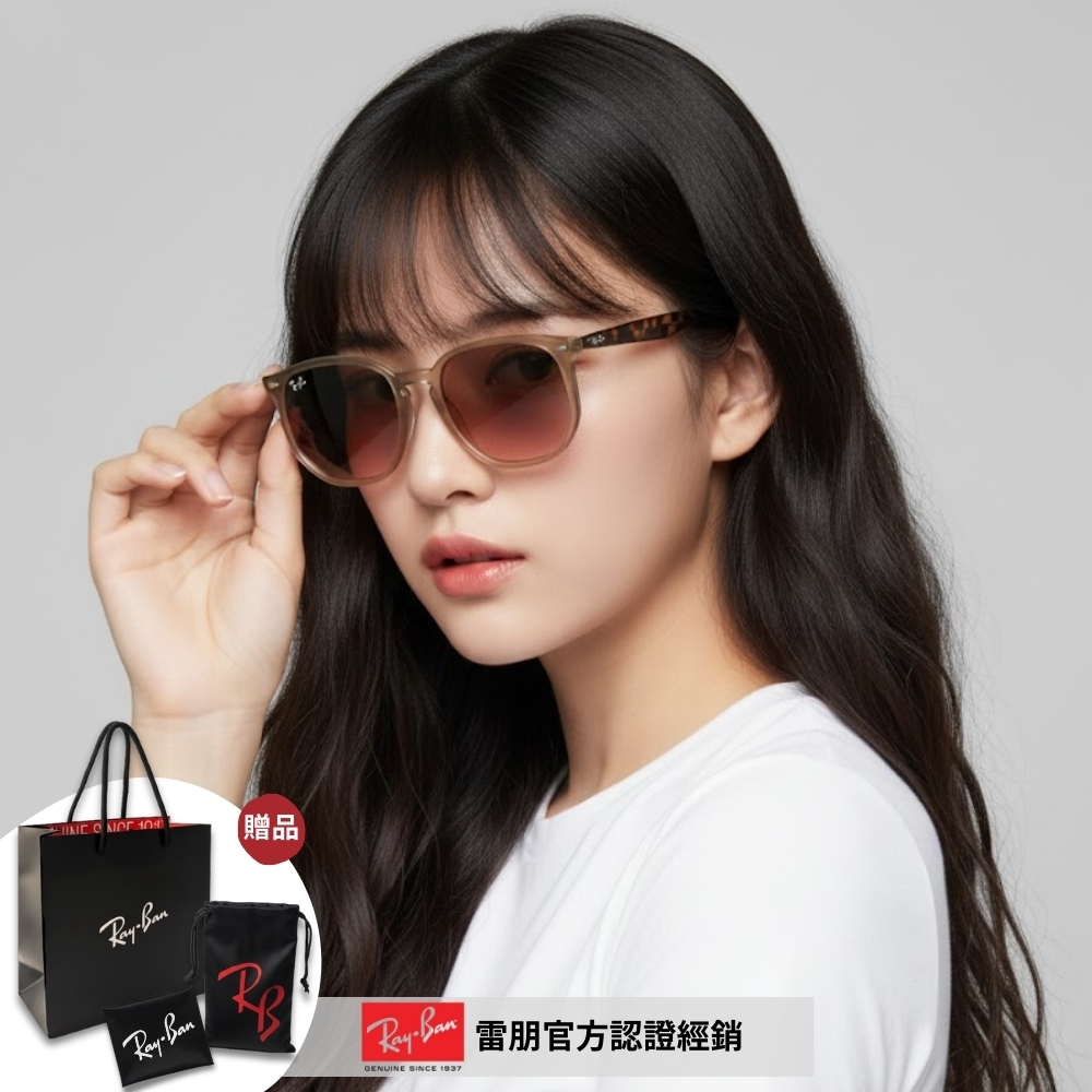 RAY BAN 雷朋 六角形膠框太陽眼鏡(RB4306F-678846 54mm)