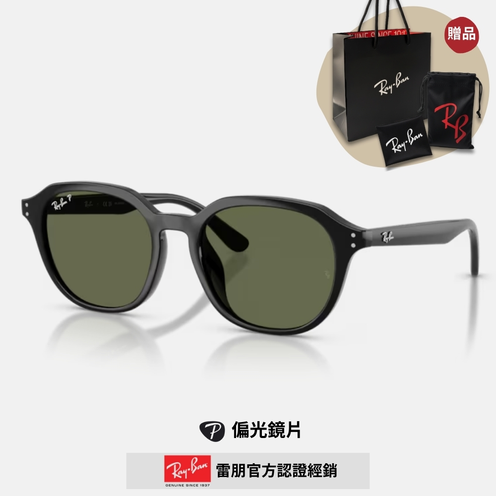 RAY BAN 雷朋 圓形膠框偏光太陽眼鏡(RB4459D-901/9A 54mm)