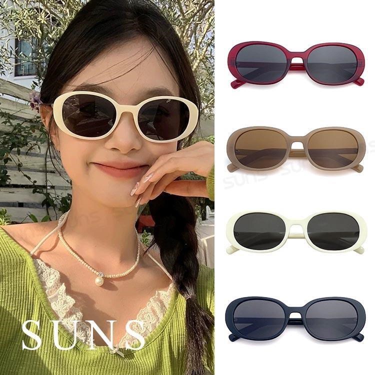SUNS TR90偏光墨鏡 時尚橢圓墨鏡 韓國明星款偏光墨鏡 防眩光 抗UV(6528)
