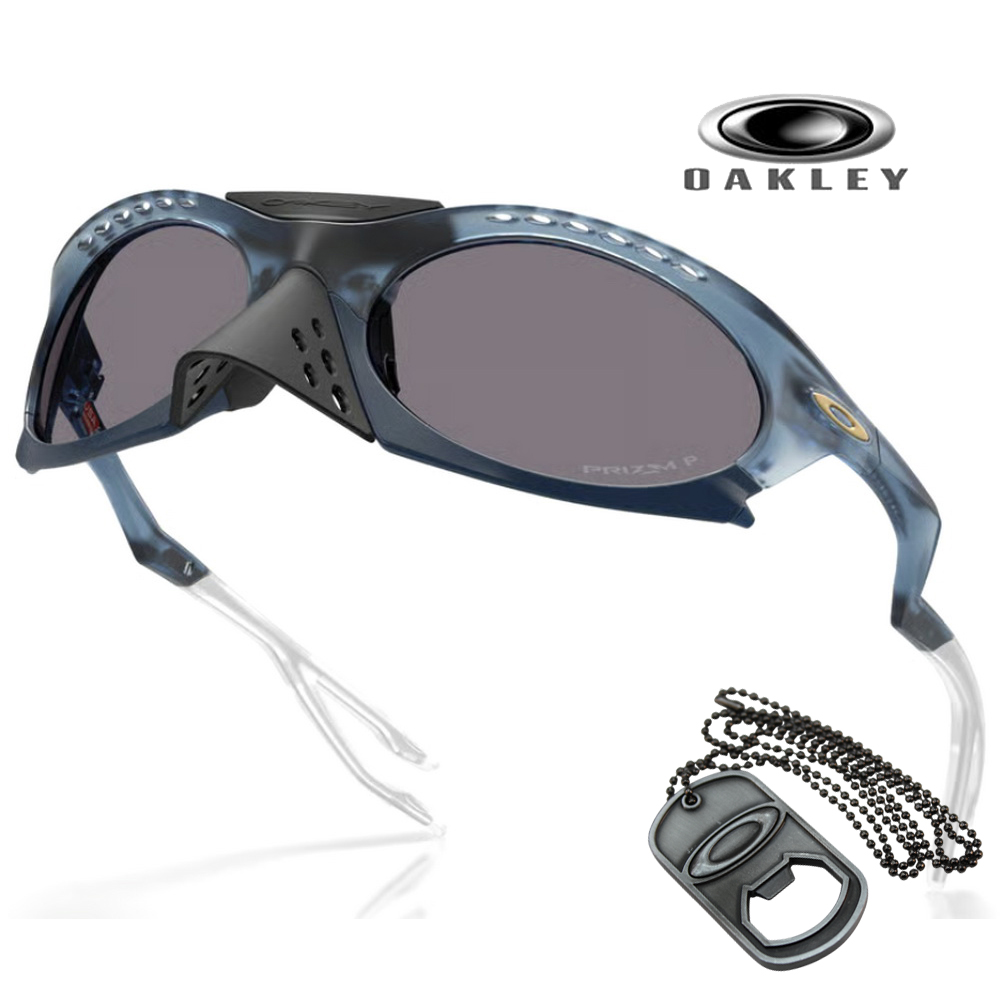 OAKLEY 奧克利 Plantaris 運動太陽眼鏡 可拆卸鼻罩 OO9437 09 霧透深藍框Prizm偏光鏡片 公司貨