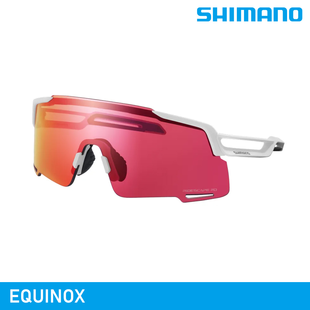 SHIMANO 禧瑪諾 EQUINOX 太陽眼鏡｜霧面白 (RD+透明鏡片)