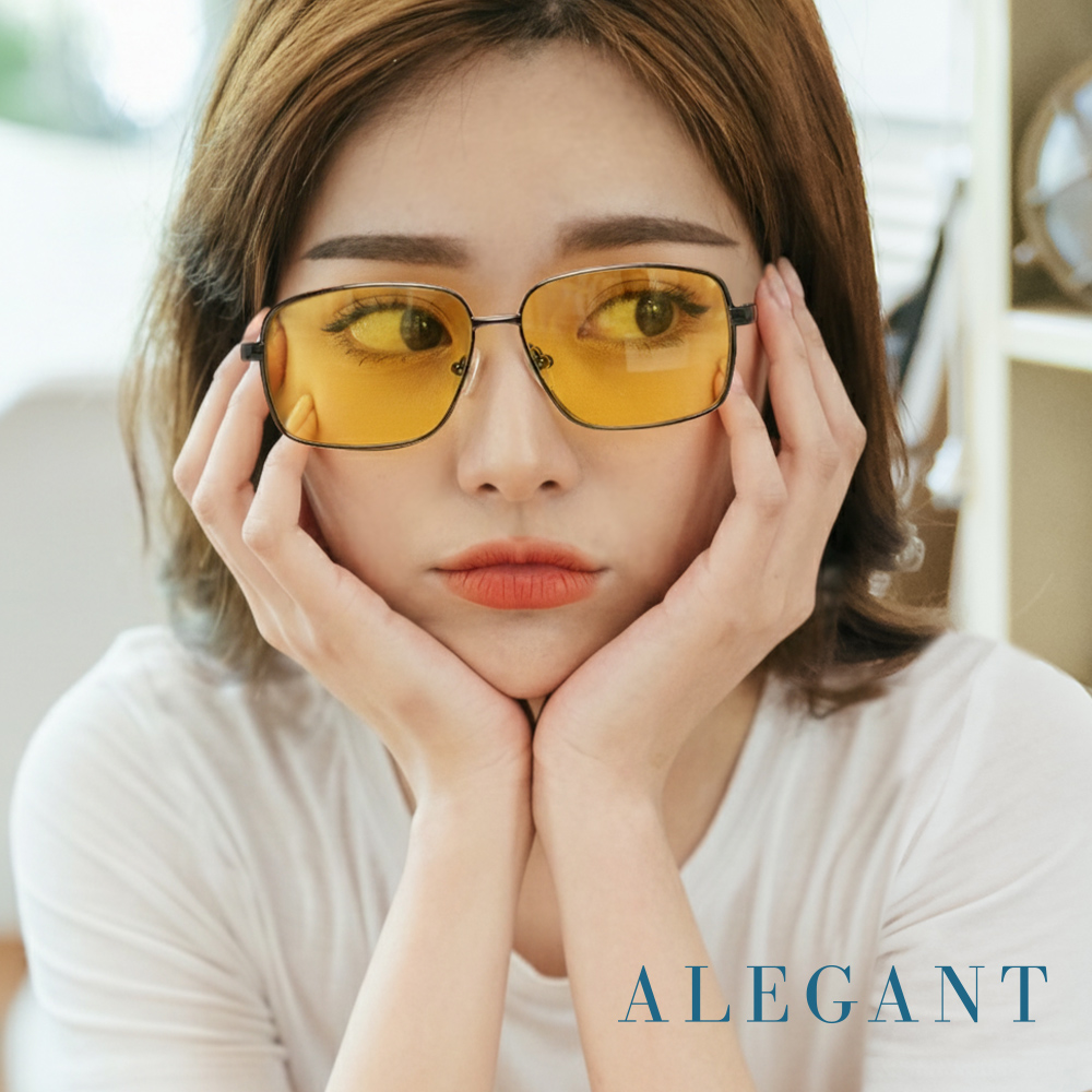 ALEGANT 太陽黃夜視防眩光寶麗來偏光太陽眼鏡/UV400墨鏡