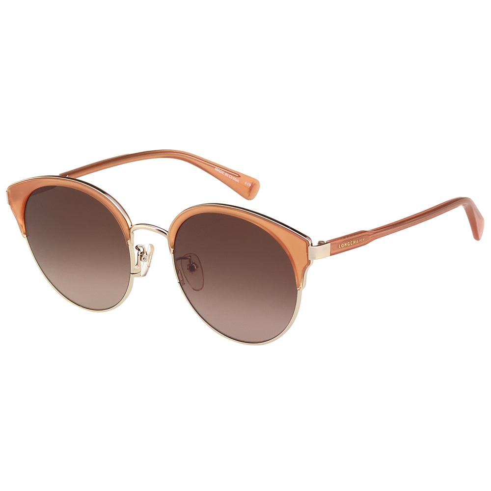 Longchamp 太陽眼鏡(咖啡色配金色)LO136SK