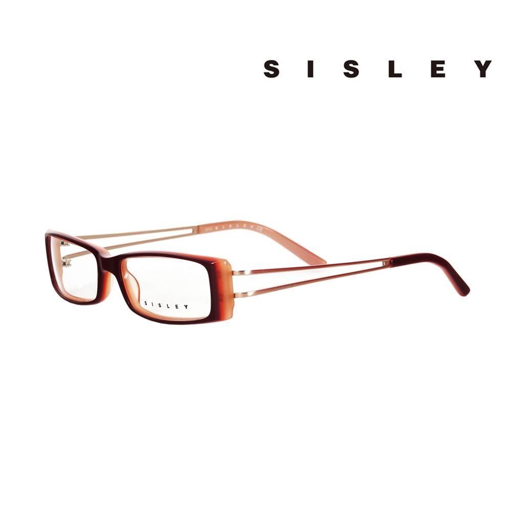 SISLEY 希思黎 時尚雙槓光學眼鏡(棕橘) SY01402
