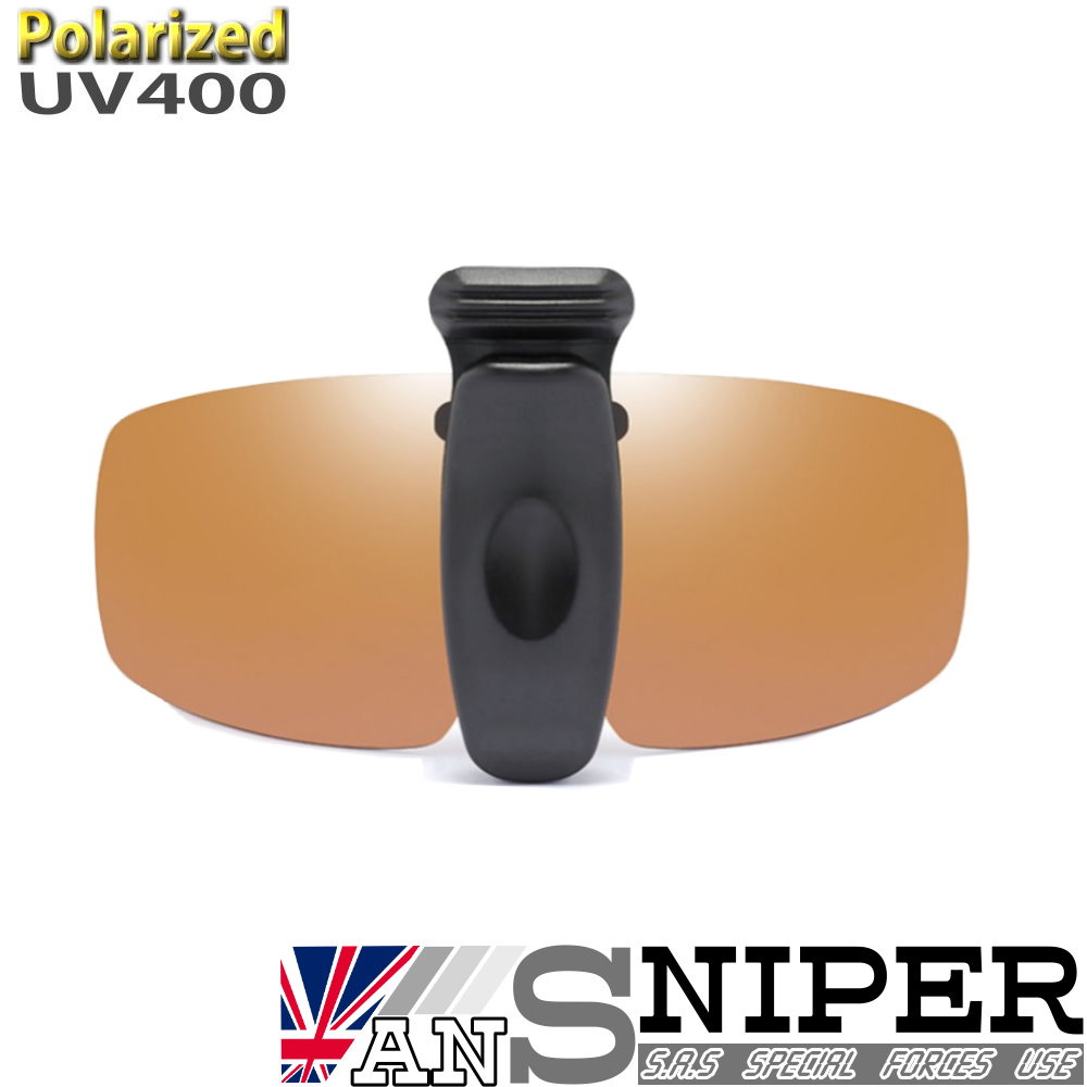 ANSNIPER SP-CH01(茶色)Polarized抗uv400可上翻調節夾帽偏光鏡片