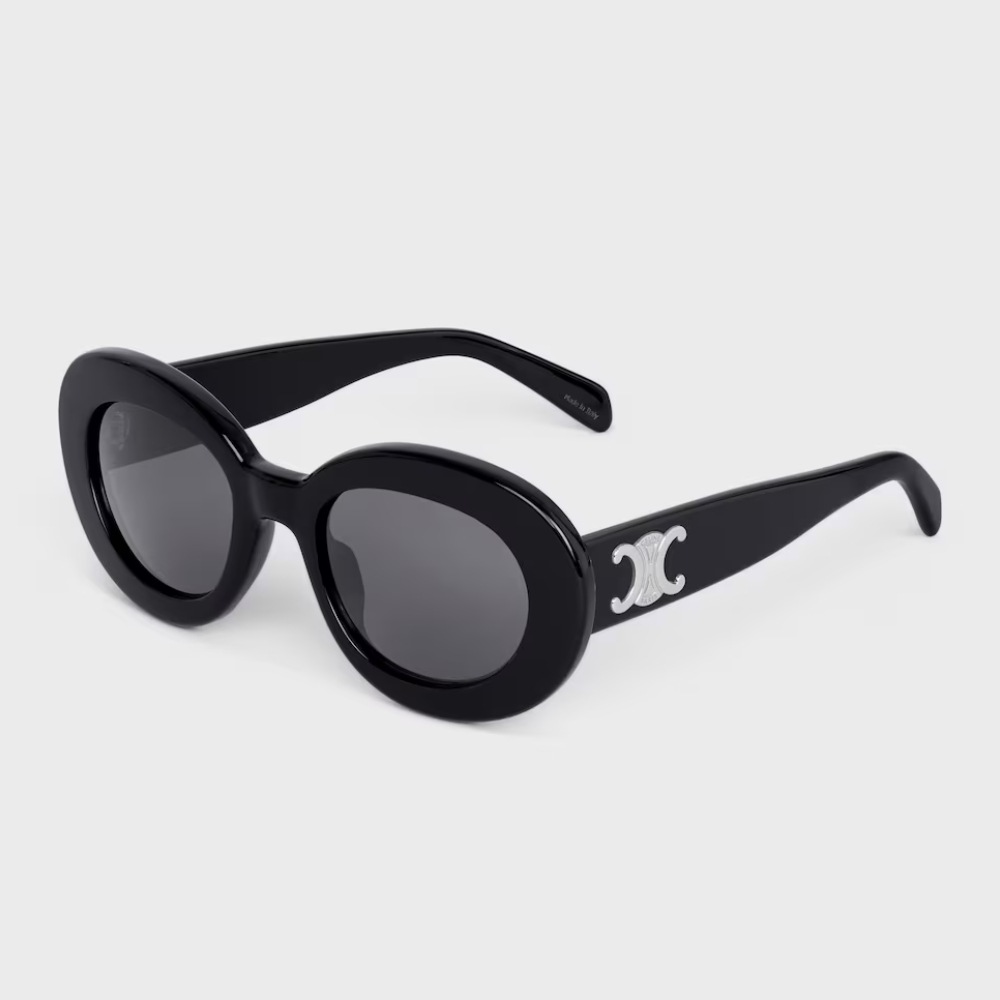 CELINE 凱旋門圓形膠框太陽眼鏡(CL40312U-01A)