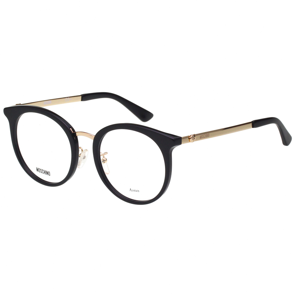 MOSCHINO 圓框 小熊 光學眼鏡(黑色)MOS537F