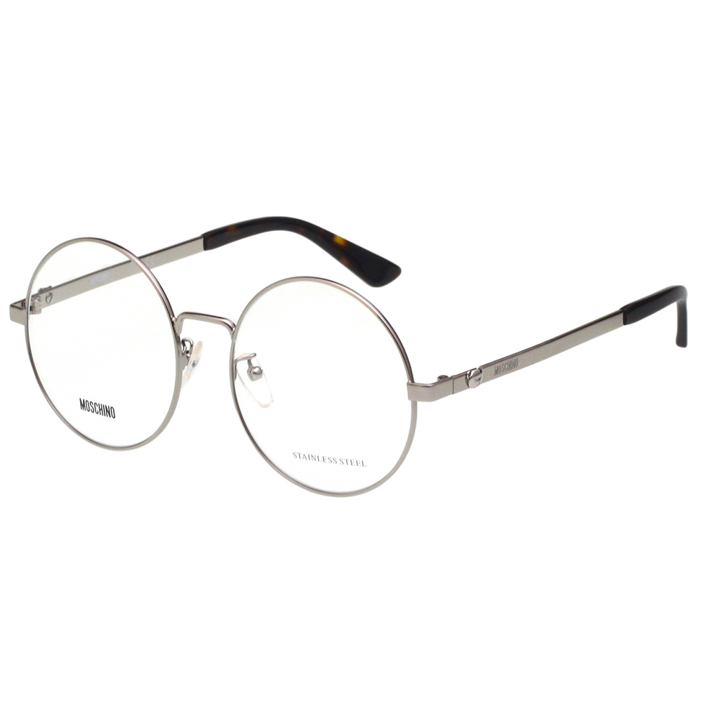 MOSCHINO 圓框 小熊 光學眼鏡(銀色)