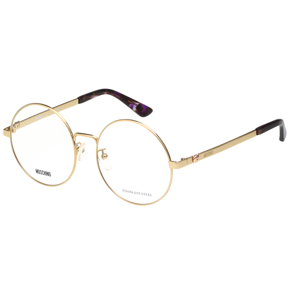 MOSCHINO 圓框 小熊 光學眼鏡(金色)