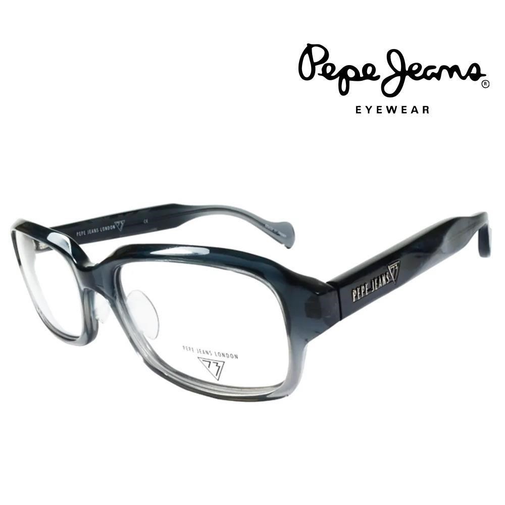 Pepe Jeans 英倫時尚英國國旗暗花雙色造型光學鏡框 (灰藍) PJ734118-1 009