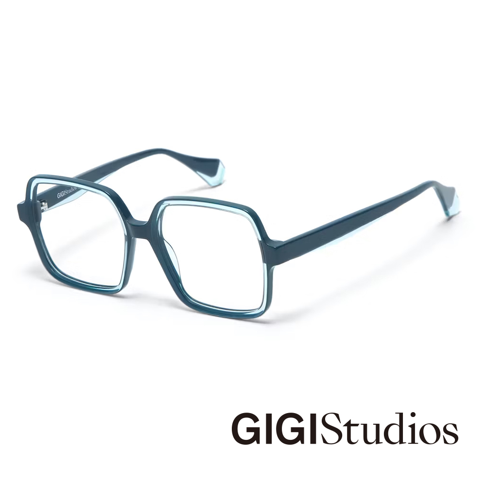 GIGI Studios 歐美內圈透明造型光學眼鏡(藍 - VIVID-6819/3)