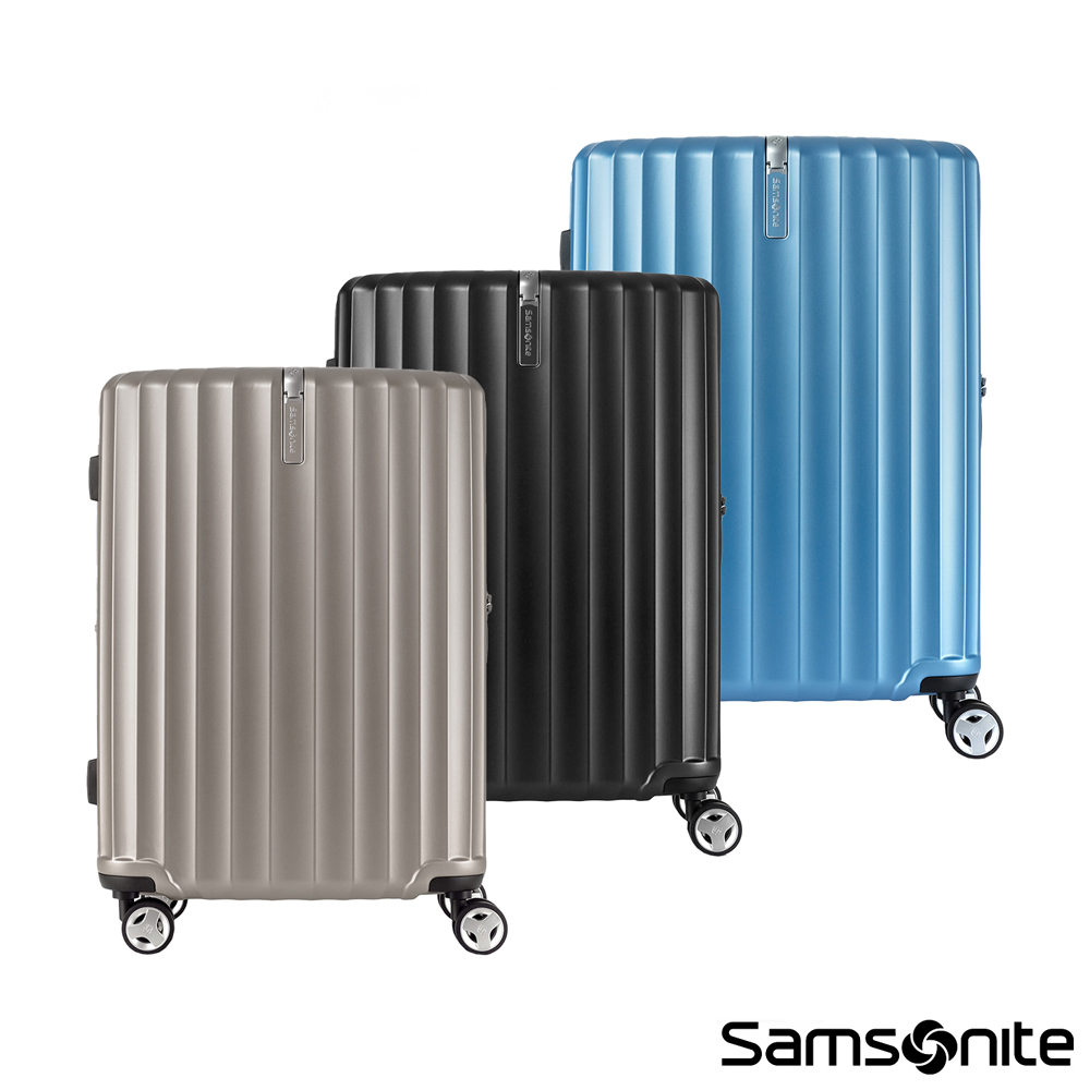 Samsonite新秀麗 25吋 ENOW 可擴充PC硬殼防盜拉鍊避震輪前掛鉤行李箱(多色可選)