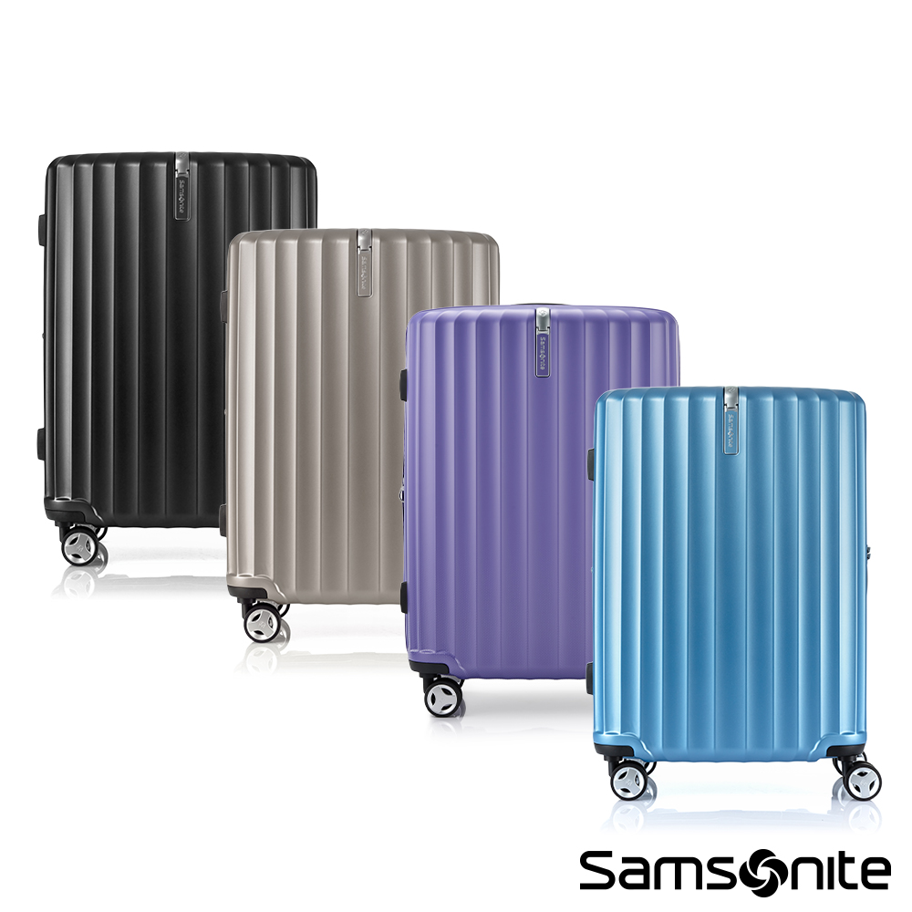 Samsonite 新秀麗 25吋 ENOW 可擴充大容量輕量PC防盜拉鍊避震輪前掛鉤行李箱/旅行箱(多色可選)