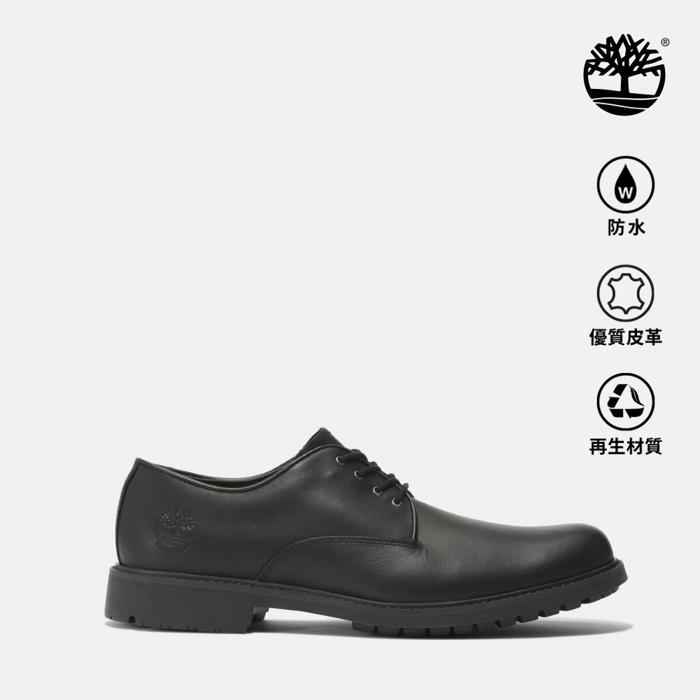 Timberland 男款黑色防水皮革休閒鞋｜5549R001