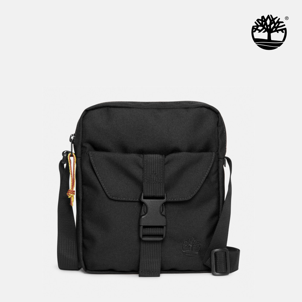Timberland 中性黑色休閒側背小包|A6MEN001