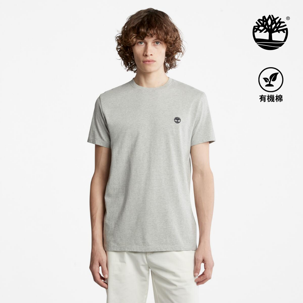 Timberland 男款灰色休閒短袖T恤｜A2EKJ052