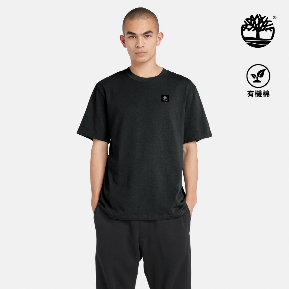Timberland 男款黑色徽章LOGO短袖T恤｜A42P5001