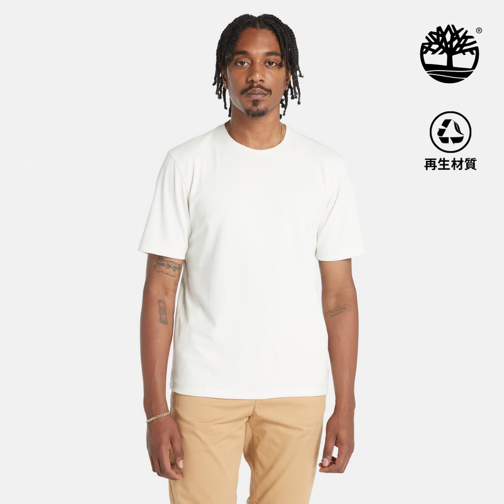 Timberland 男款白色休閒短袖T恤｜A2QB7CM9
