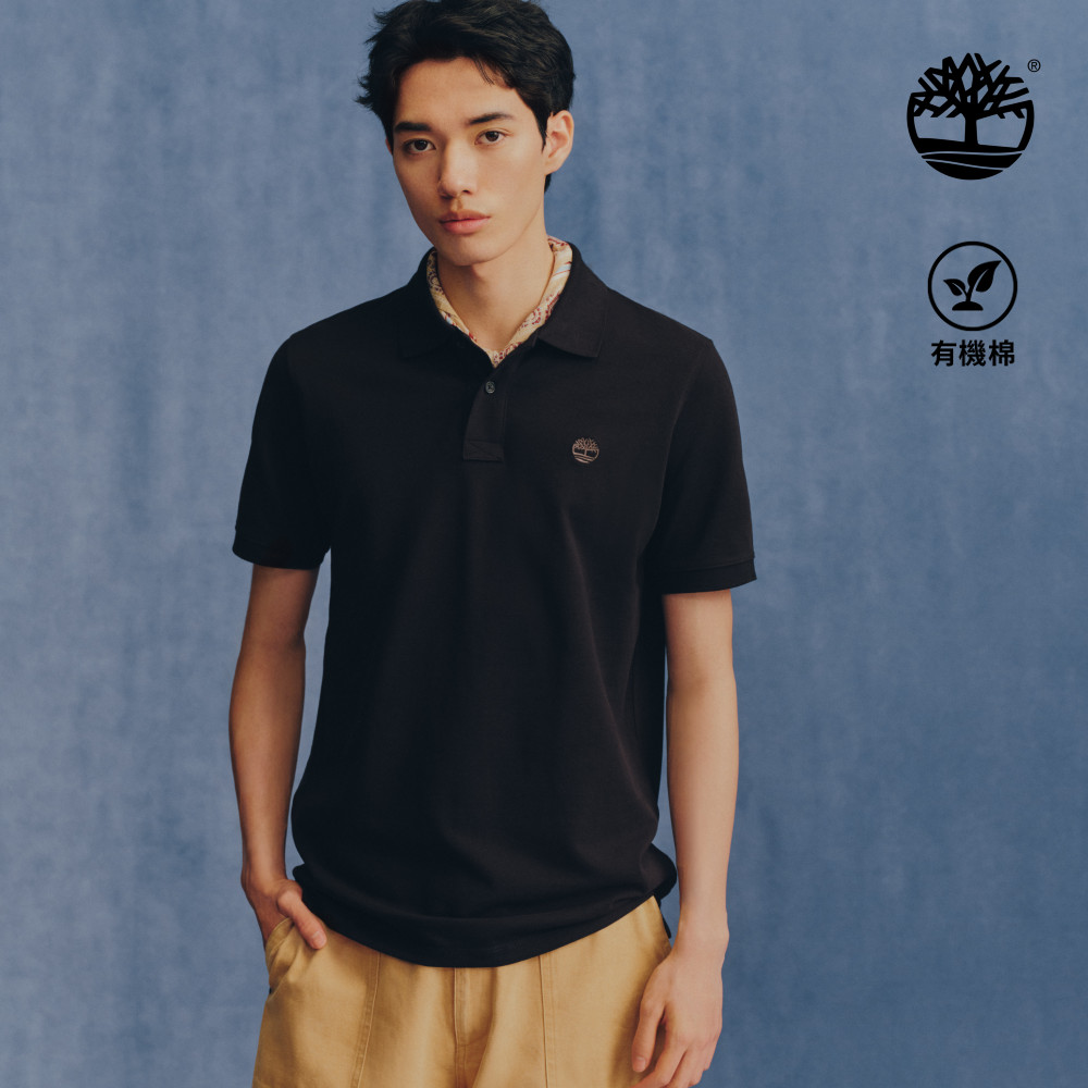 Timberland 男款黑色休閒短袖POLO衫|A6943001