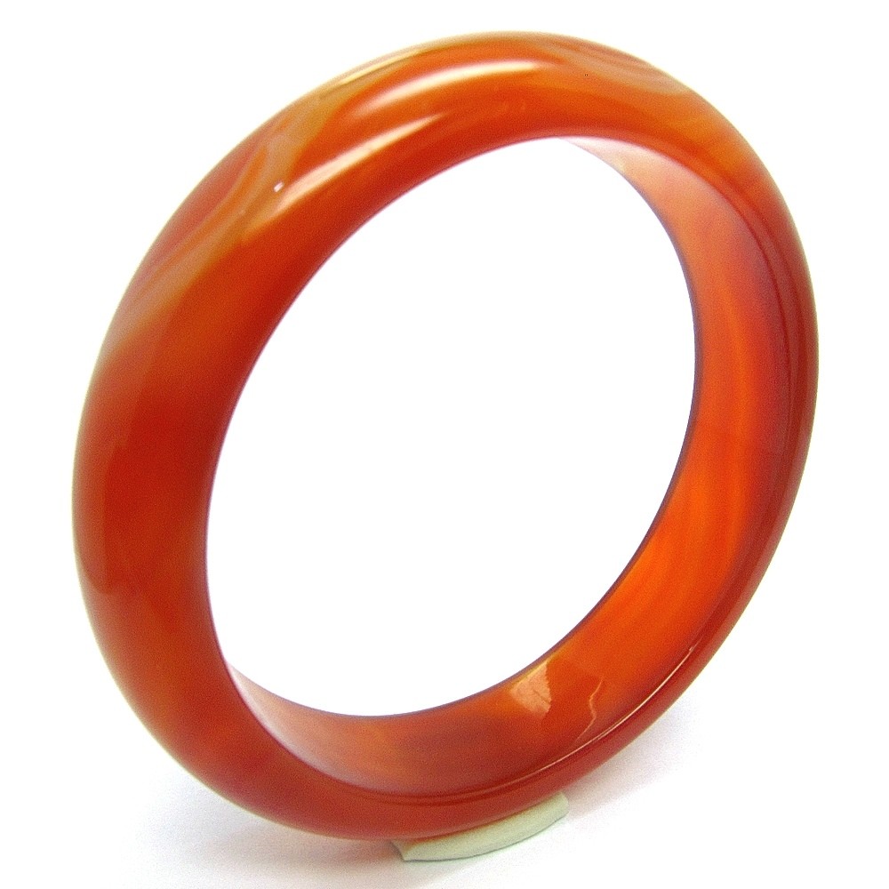 【小樂珠寶】紅瑪瑙冰種正圈手鐲(手圍18.5 號 內徑58.3mm)