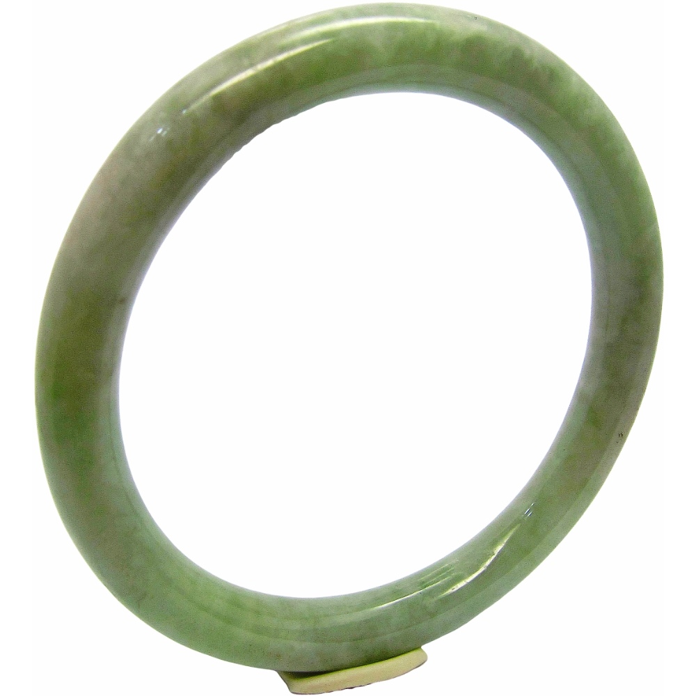 【小樂珠寶】翡翠手鐲圓骨鐲天然A貨玉鐲(手圍17.9號 內徑56mm V803)