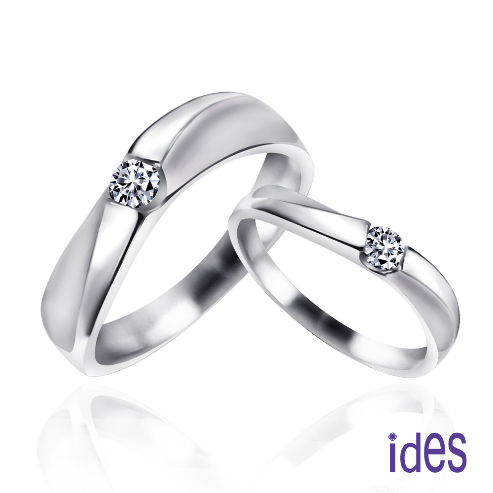 ides 愛蒂思 堅定系列F/VS1設計款鑽石對戒/求婚結婚戒